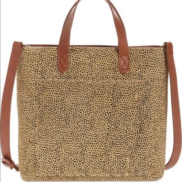 Madewell The Zip Top Small Spotted Calf Hair Transport Crossbody Bag NWT HP❤️ - Picture 5 of 7